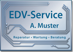 Beispiel Entwurf Logo EDV